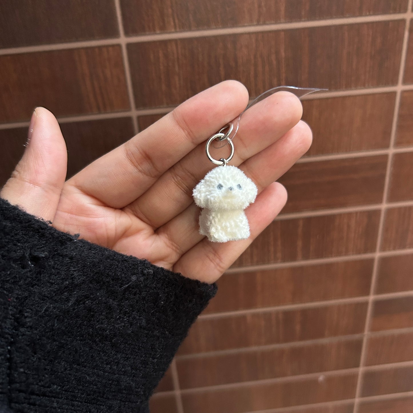 Cute Puppy Phone Case with Hanging Plush Charm
