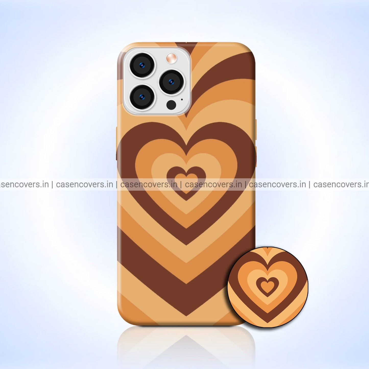 Brown Aesthetic Heart Case