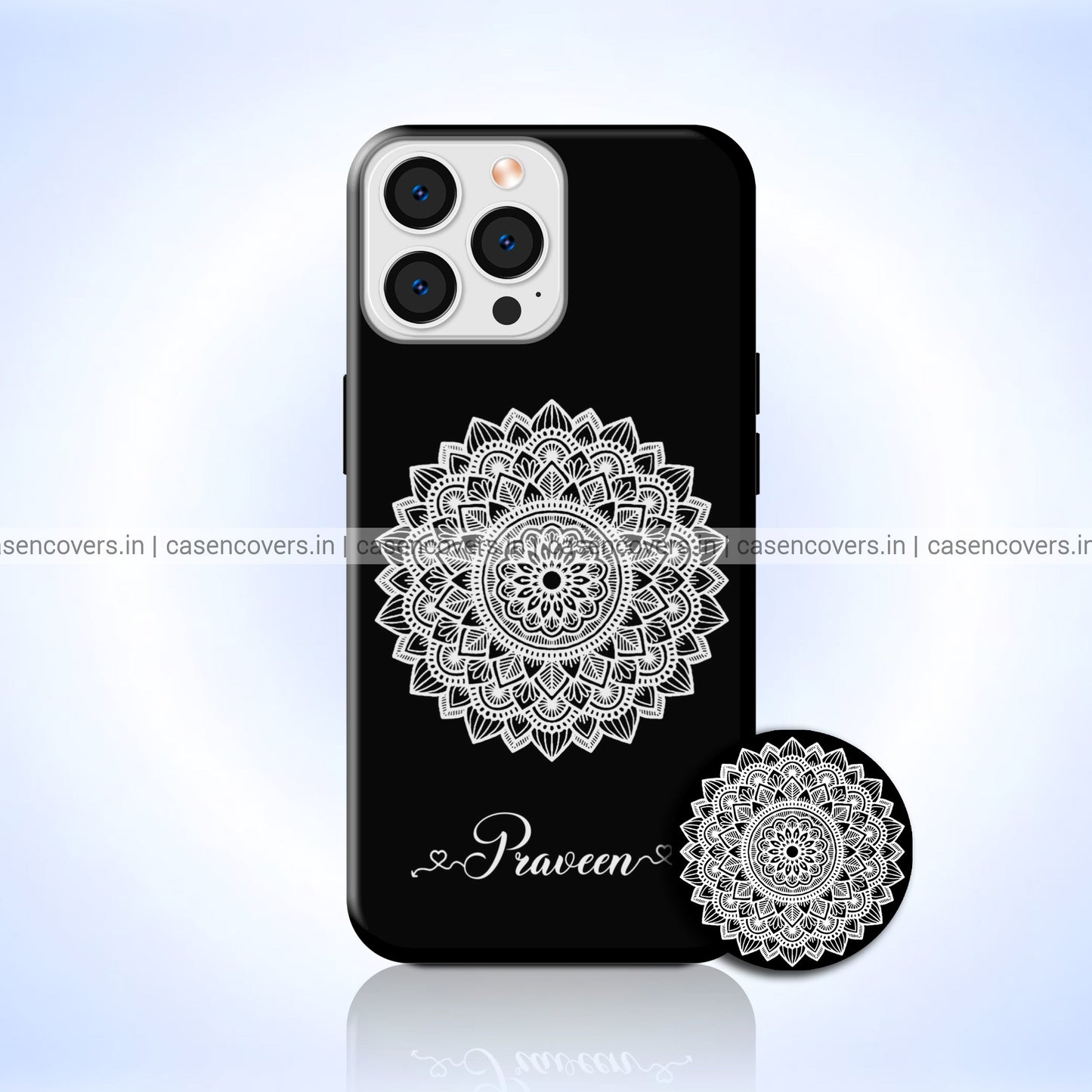 Black Mandala Pop Case