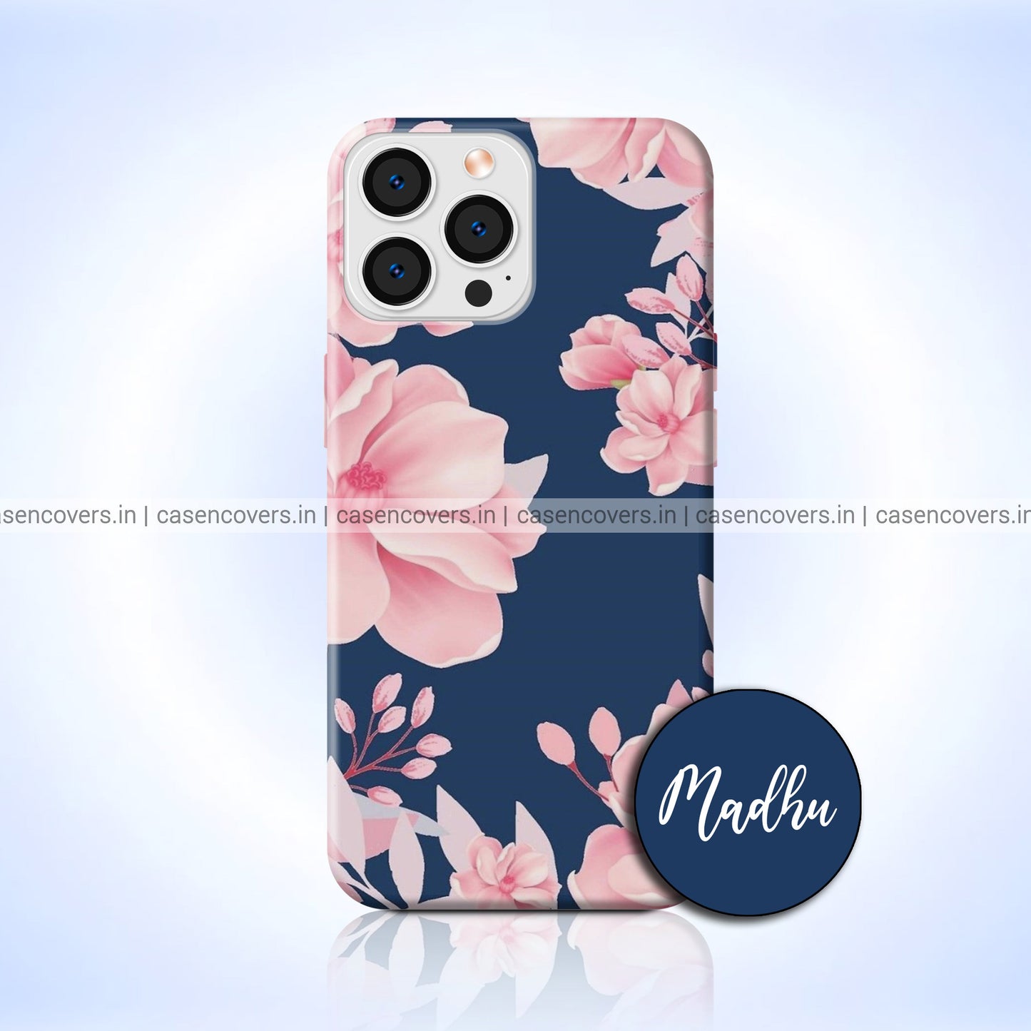 Navy Blue Floral Case