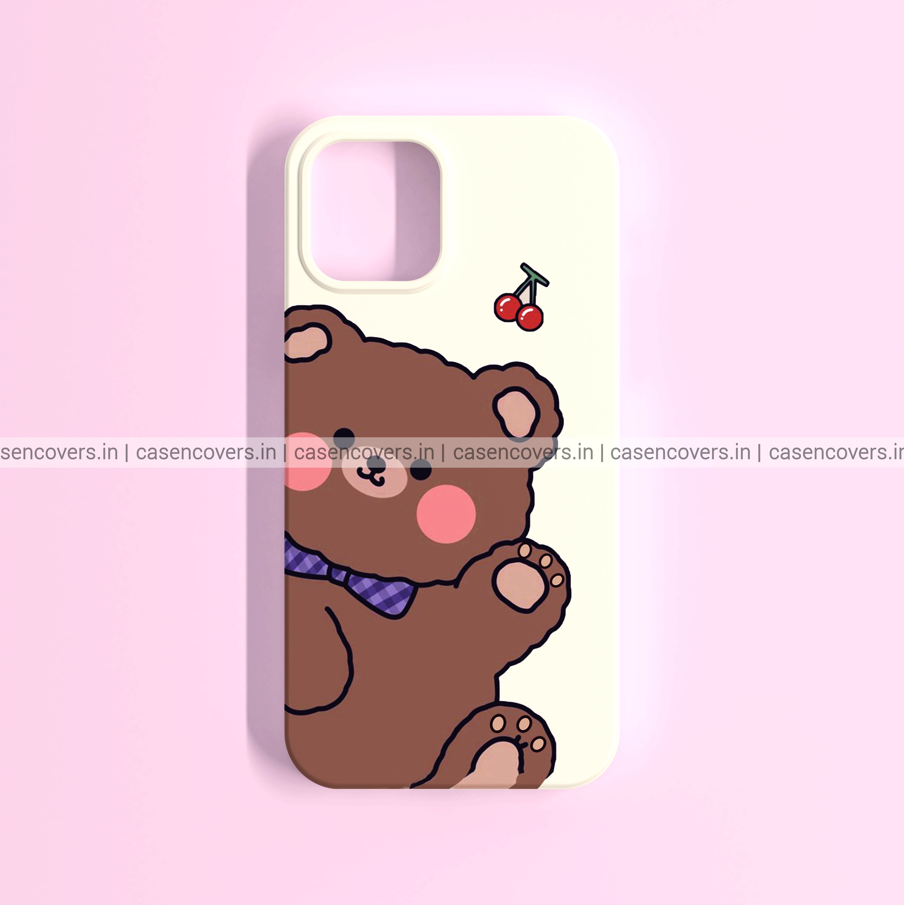Cute Teddy And Cherry Phone Case Cute Teddy And Cherry Phone Case