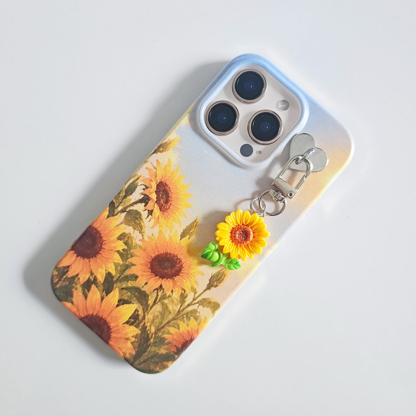 Sunflower Case With Hanging Charm Case