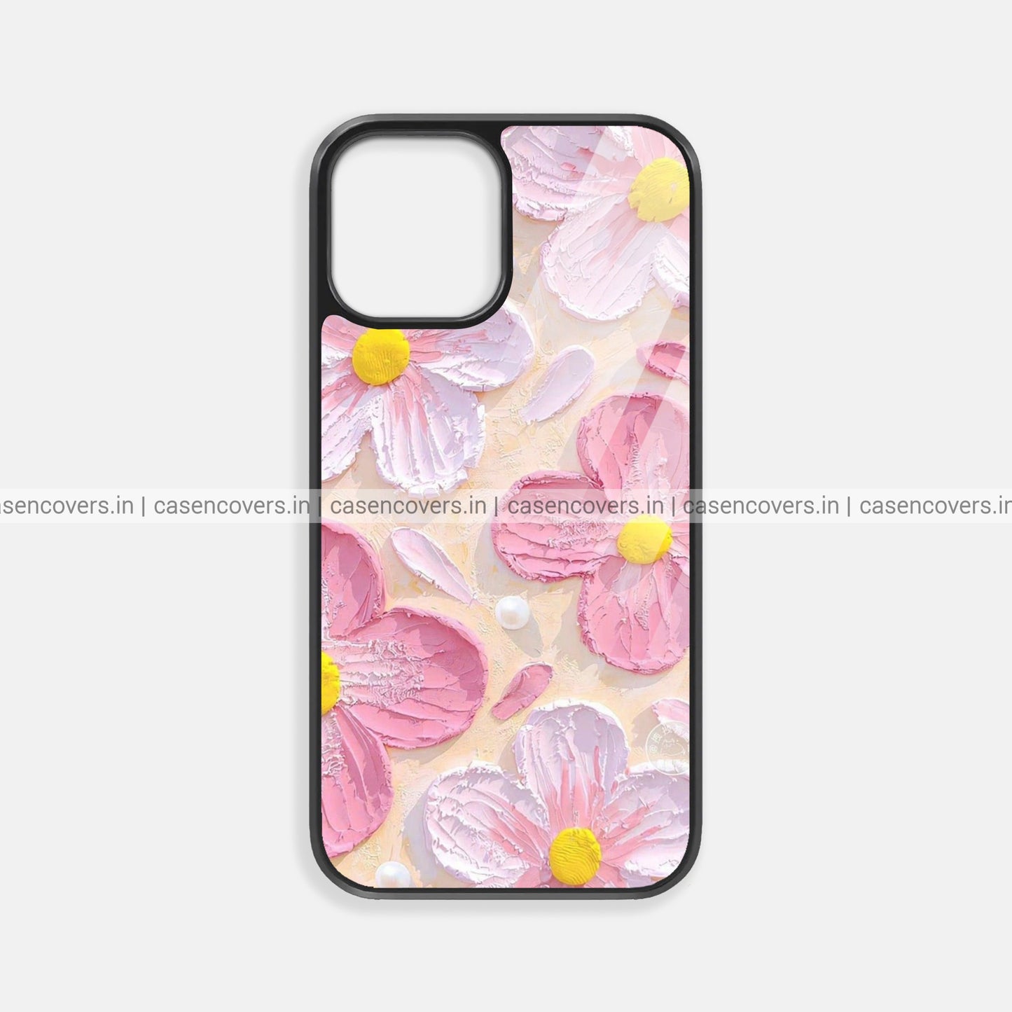Aesthetic Pink Floral Premium Glossy Phone Case