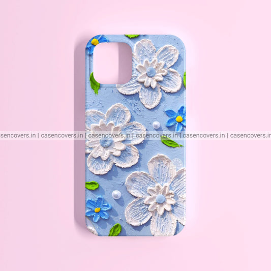 Aesthetic Blue Floral Case