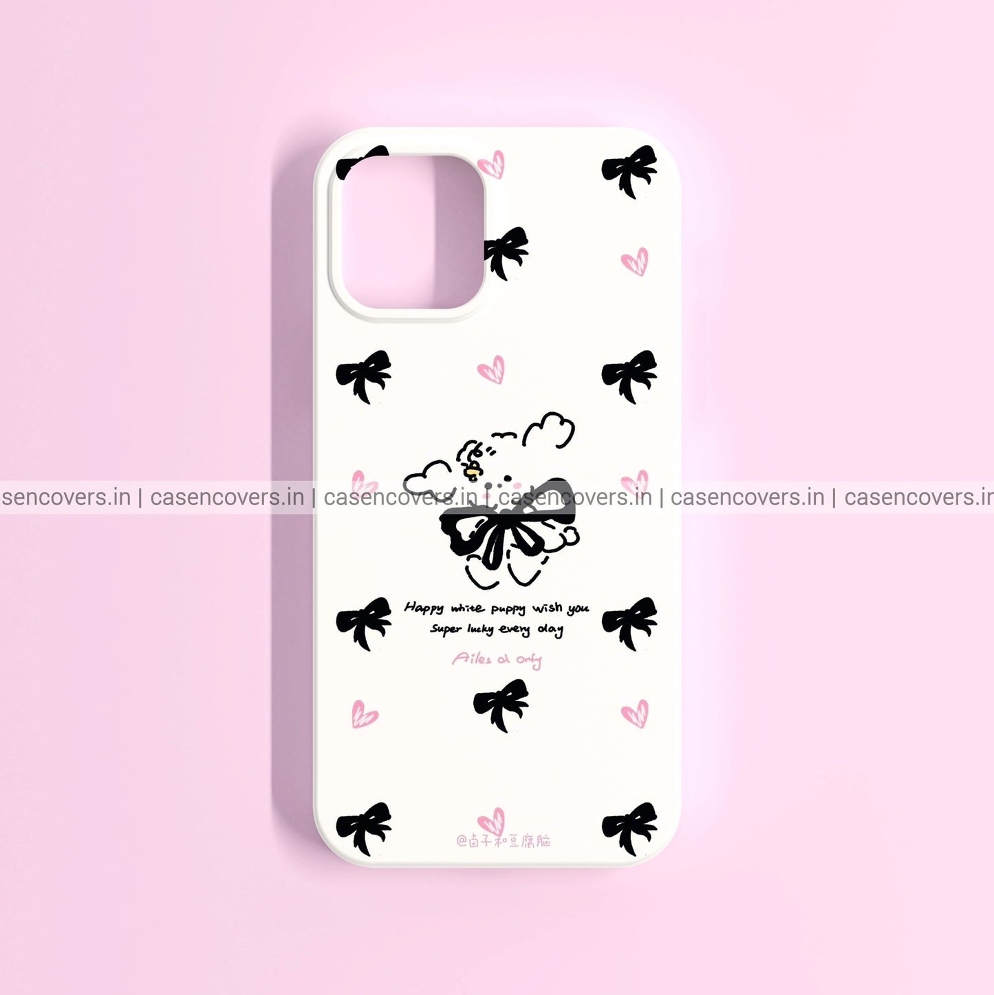 Black Aesthetic Heart & Bunny Case