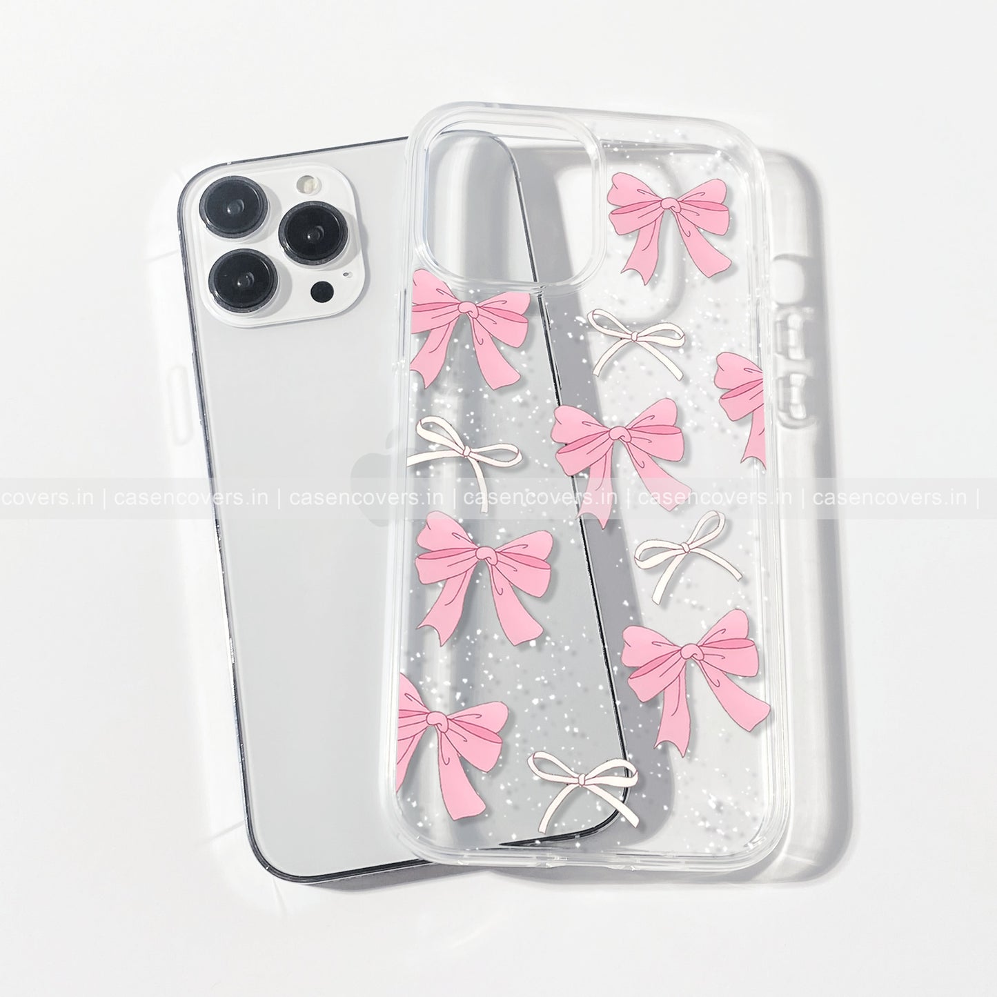 Pretty Pink & White Bows Phone Case