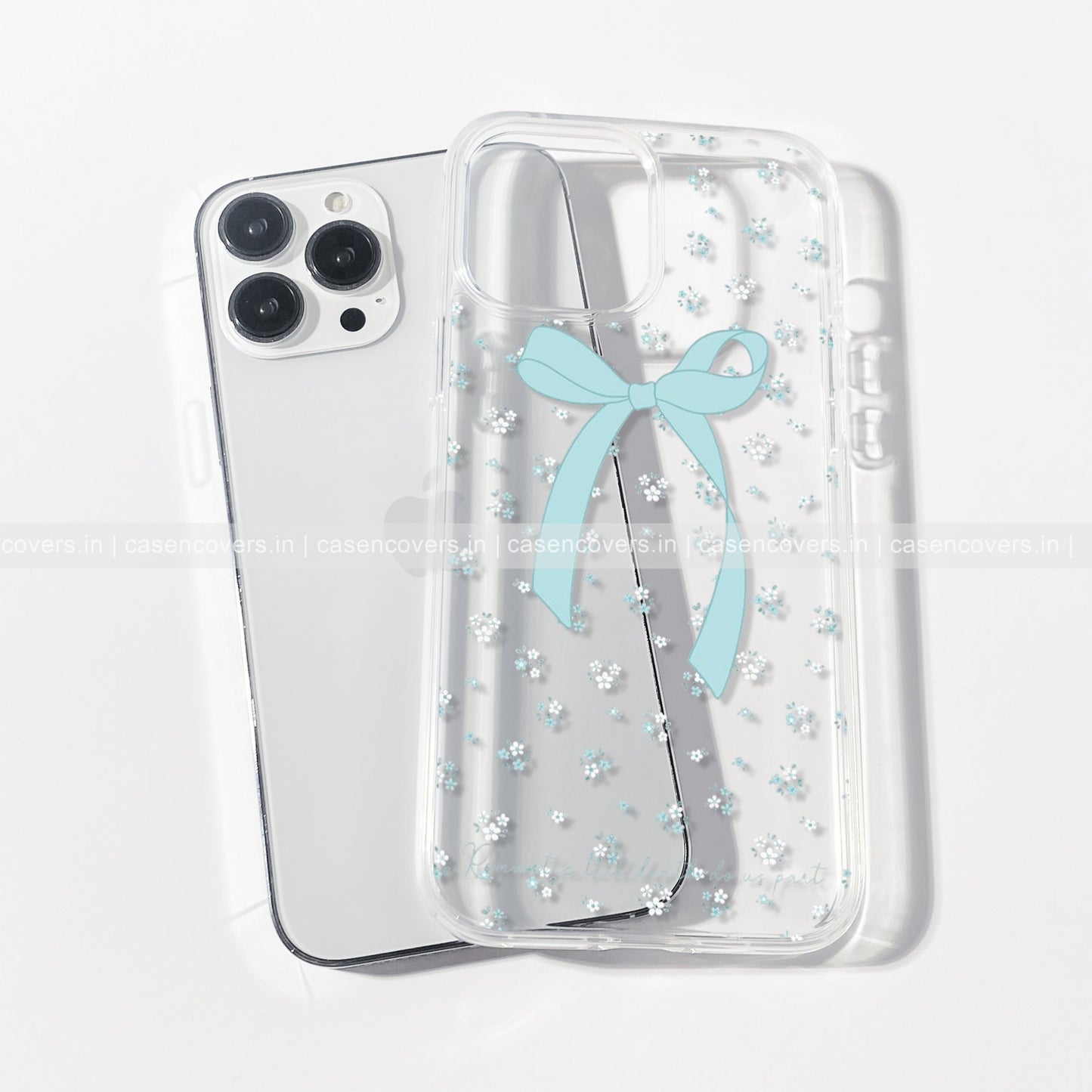 Blue Bow & Flower Phone Case