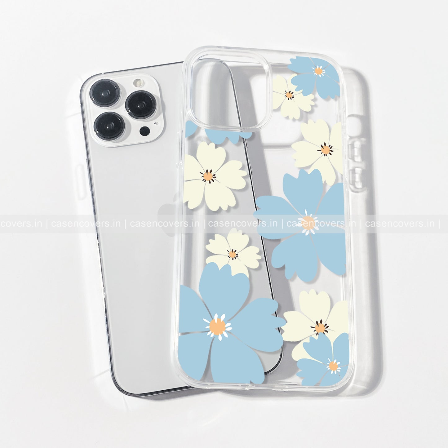 Aesthetic Blue Flower Phone Case