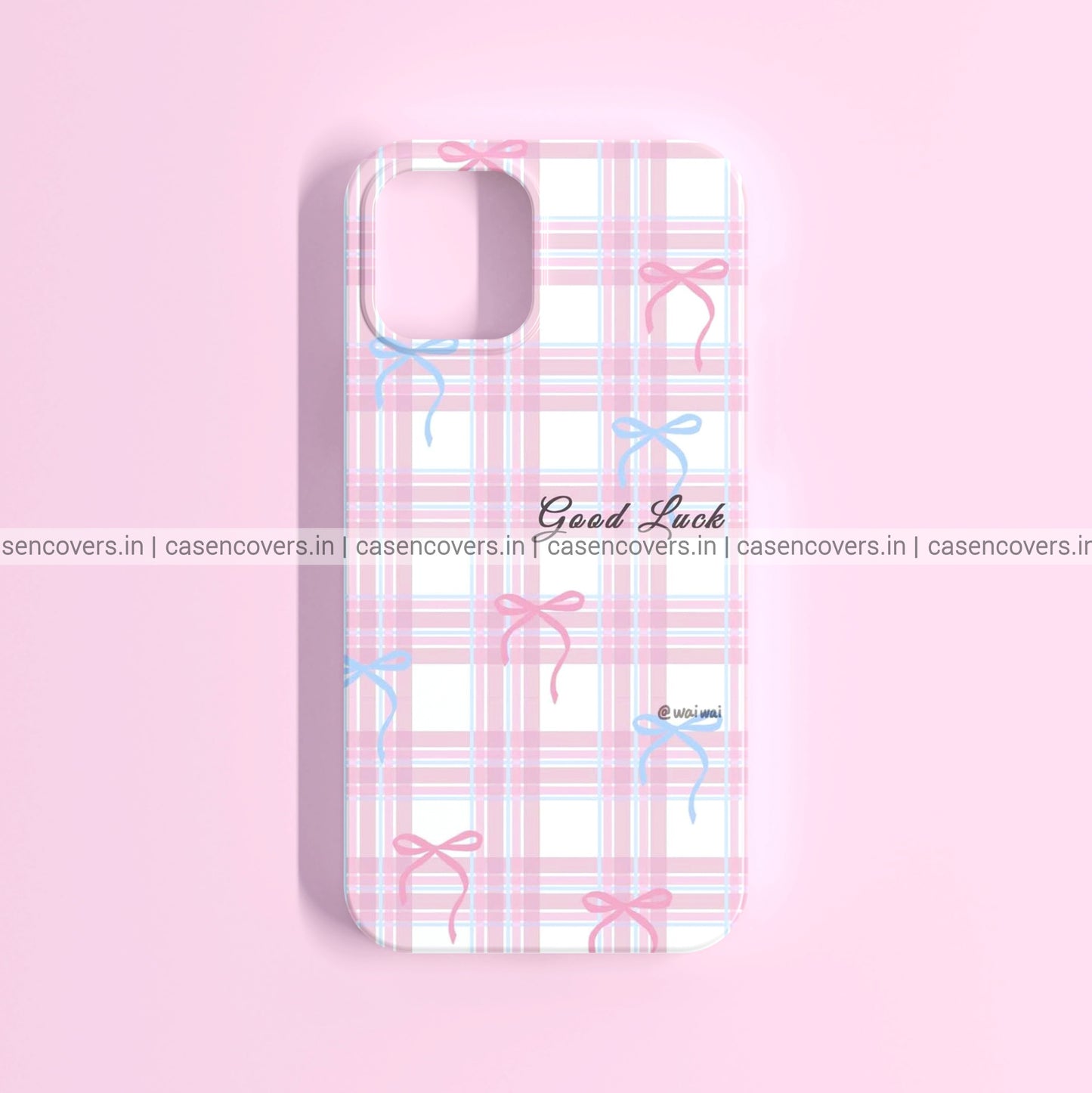 Good Luck Ghingham Pink Phone Case