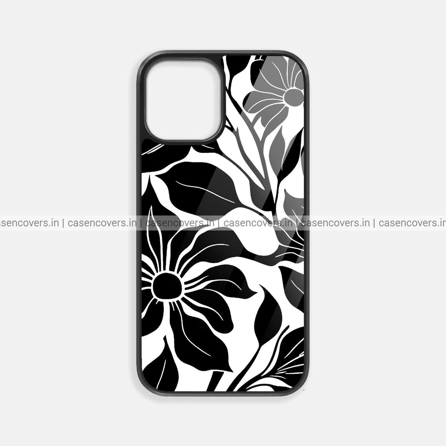 B&W Flowers Premium Glossy Phone Case
