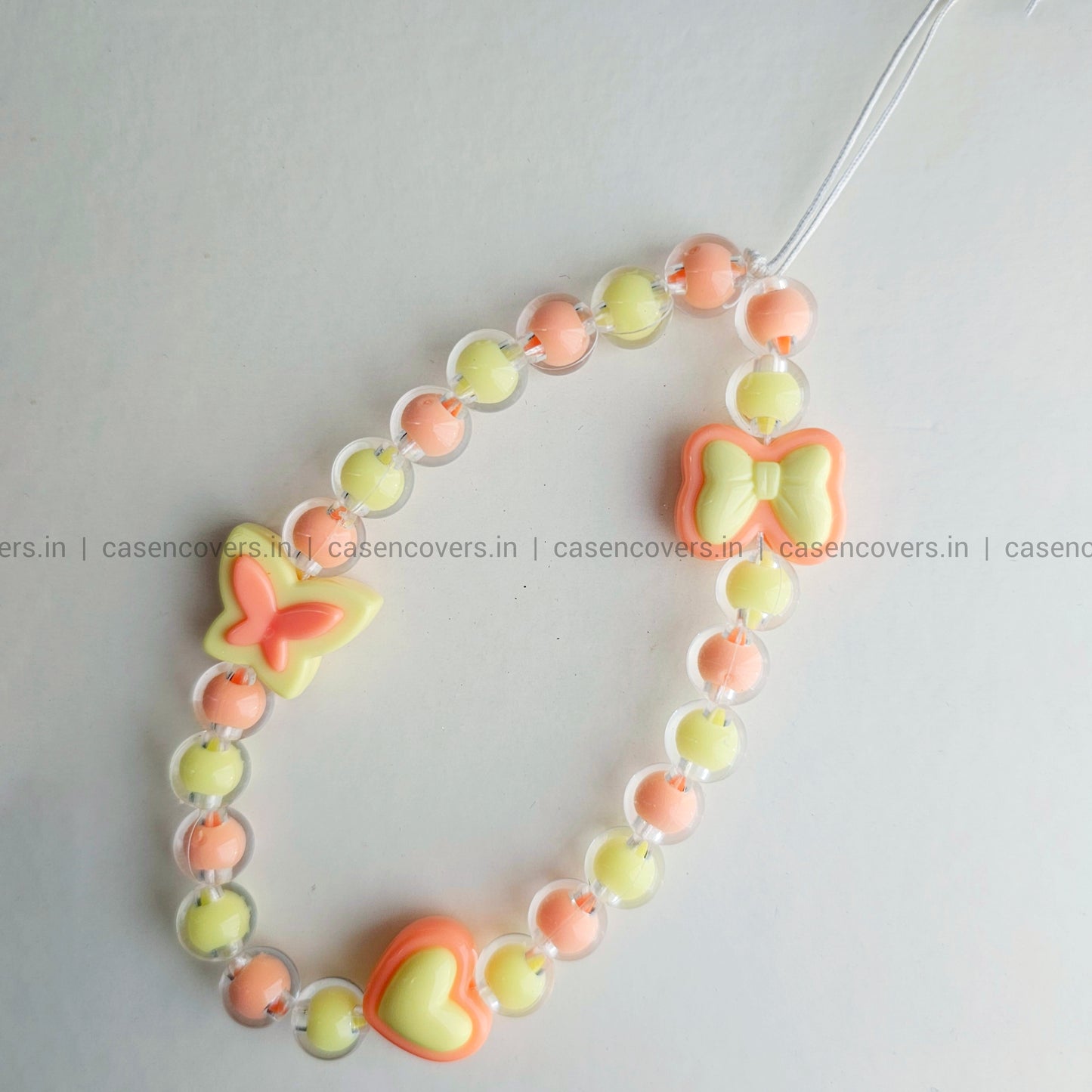 Yellow & Orange Heart Bow Charm