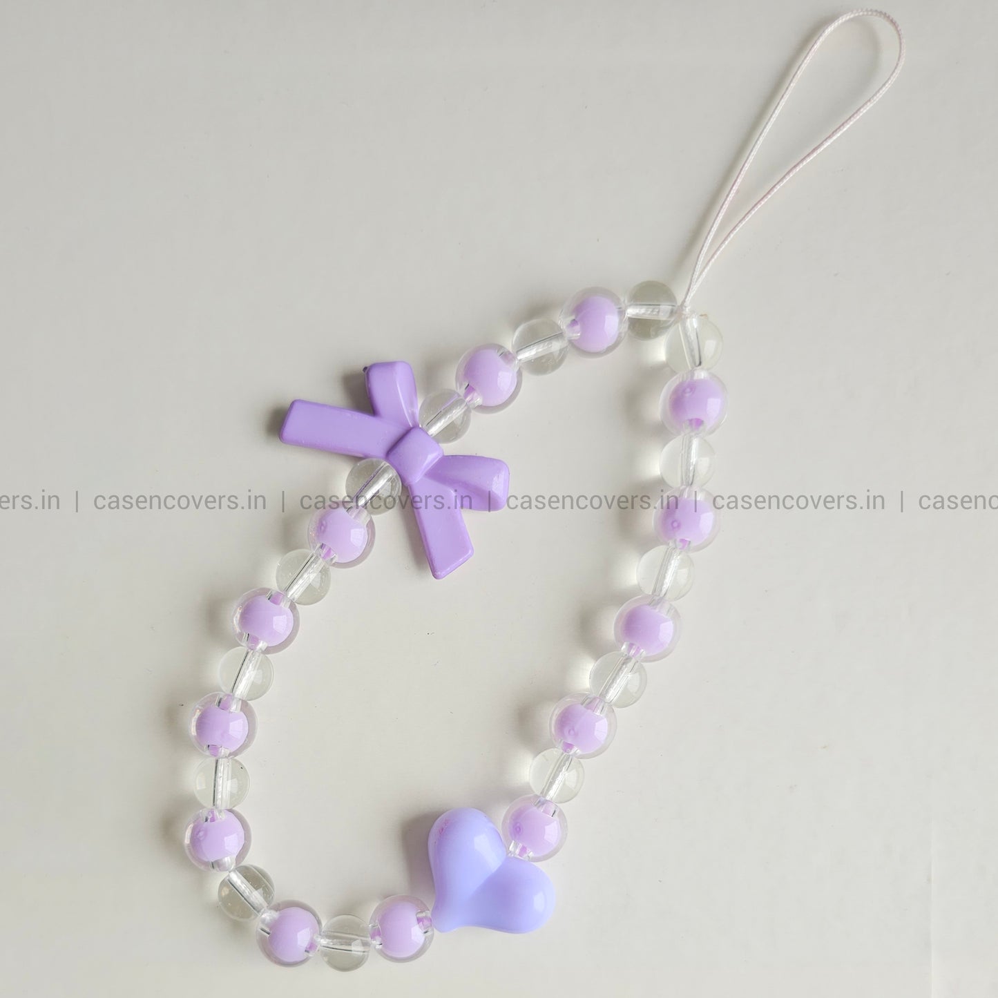 Lavender Heart & Bow Charm