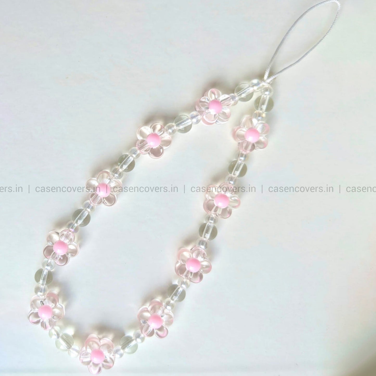 Pink Floral Phone Charm