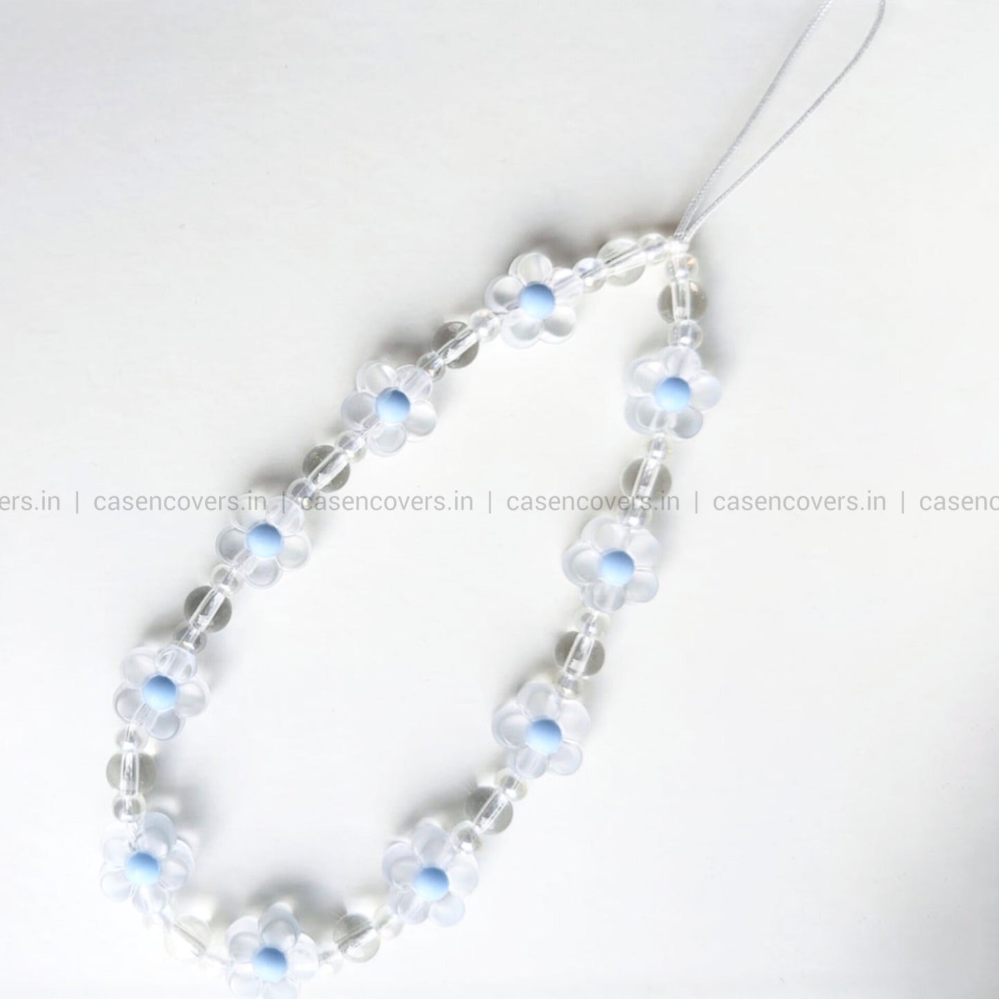 Blue Floral Phone Charm