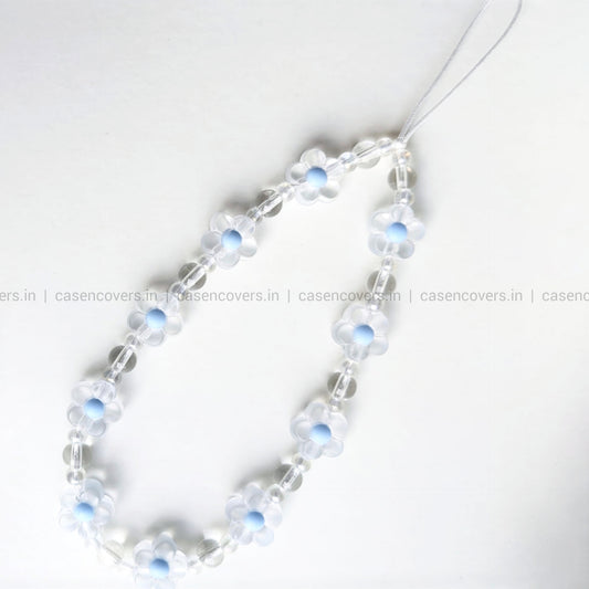Blue Floral Phone Charm
