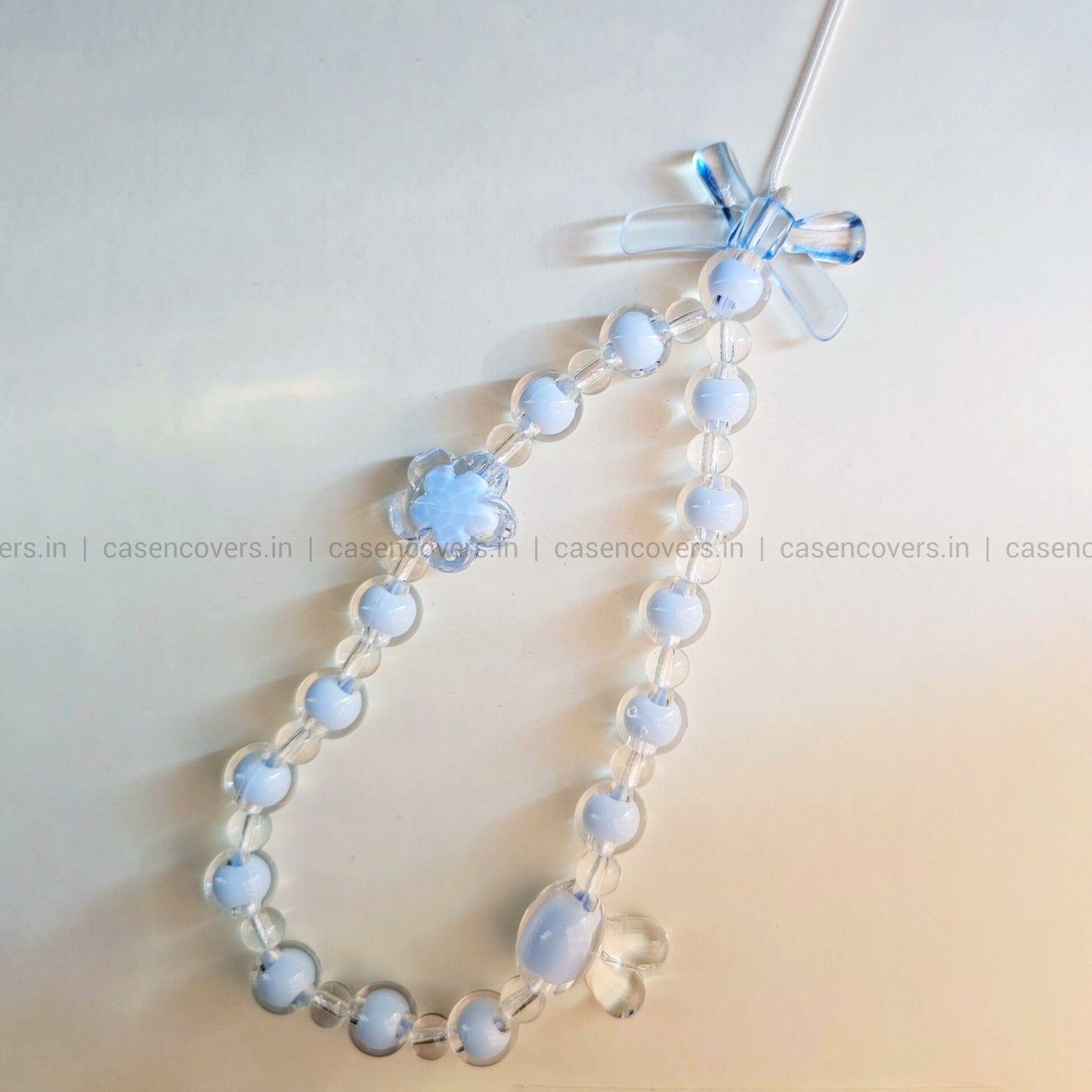 Blue Bunny and Bow Phone Charm