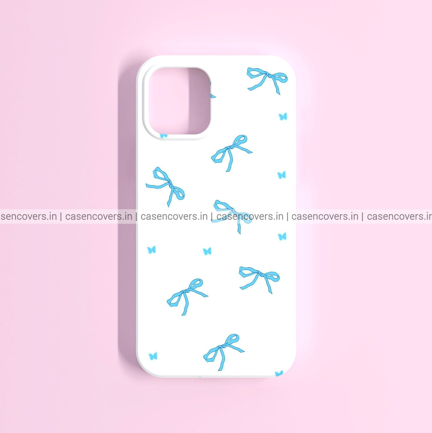 Cute Blue Bow & Butterfly Phone Case