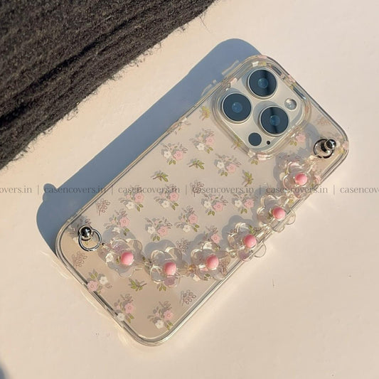 Baby Pink Floral Chain Phone Case