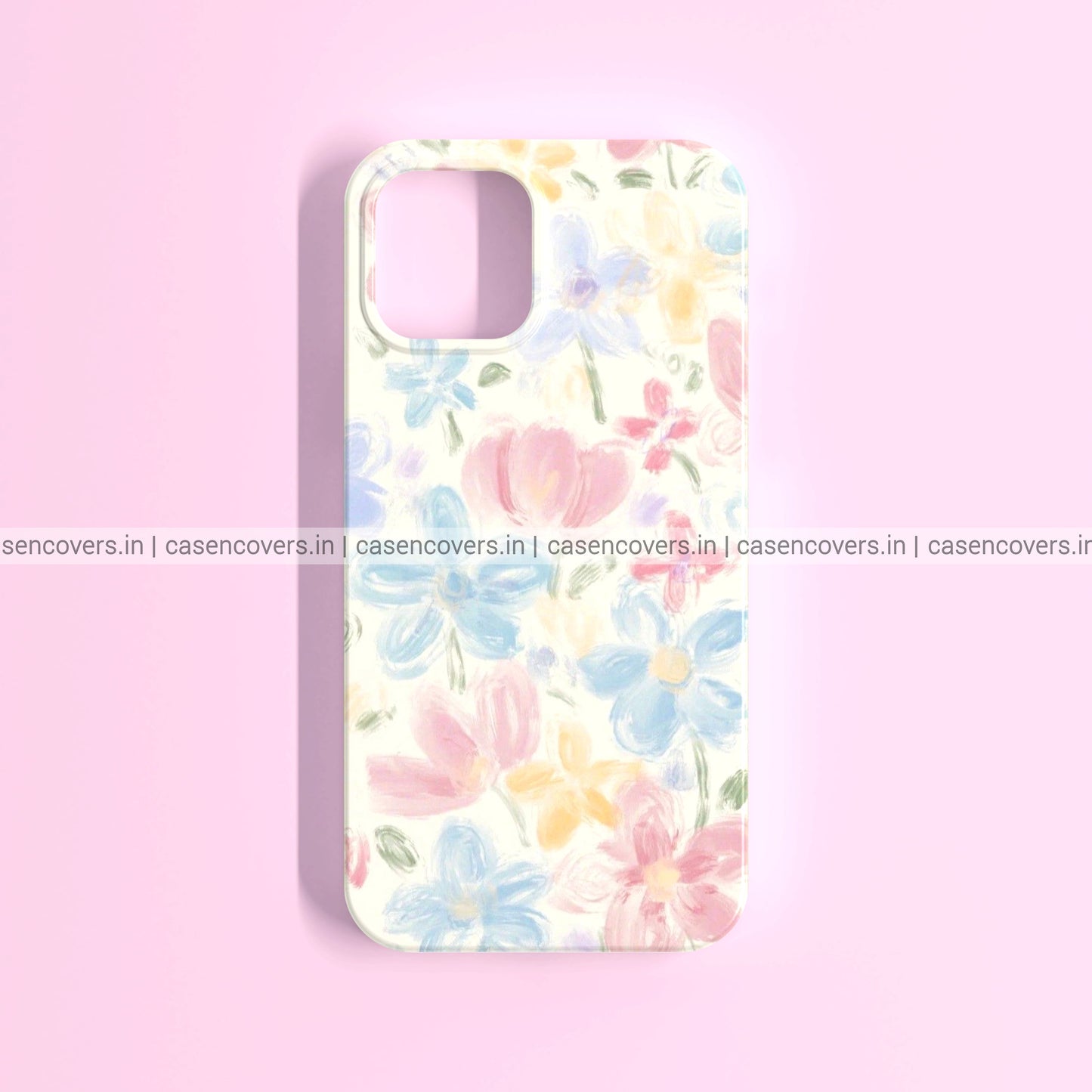 Beige Colorful Flower Phone Case