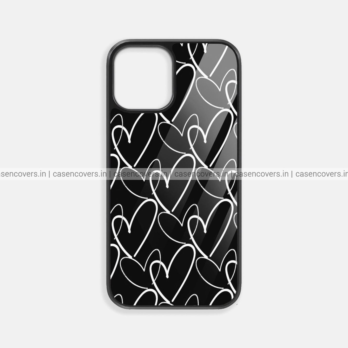 Black Hearts Premium Glossy Phone Case