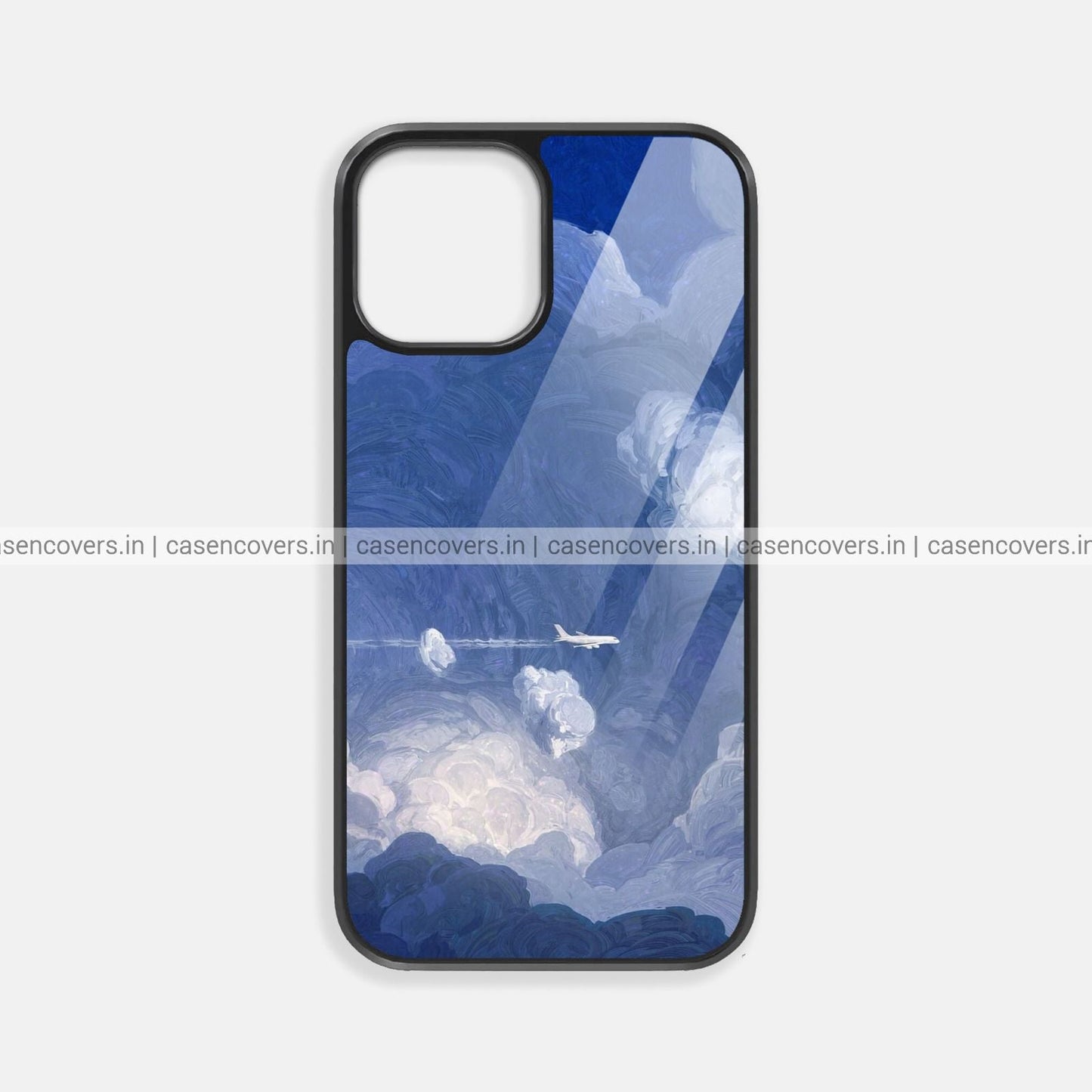 Aesthetic Blue Clouds Premium Glossy Phone Case