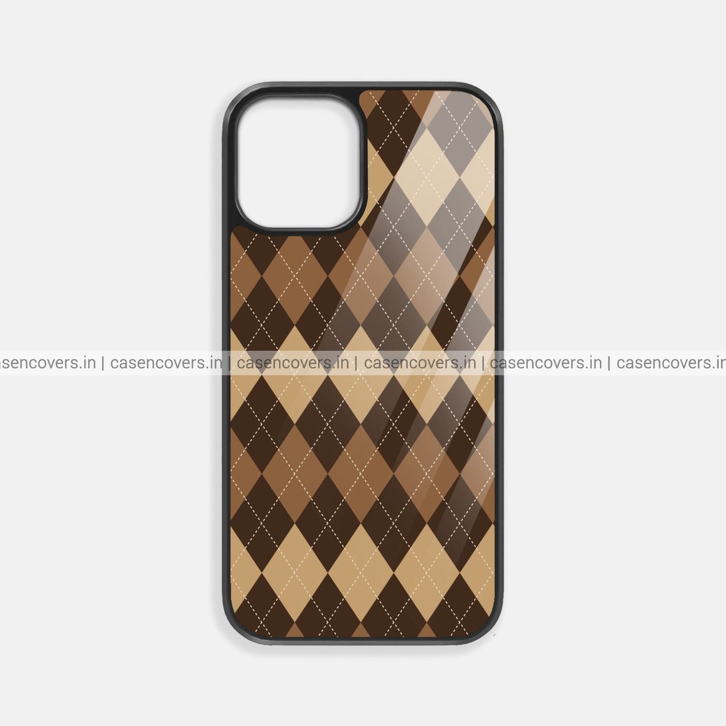 Brown Pattern Aesthetic Premium Glossy Phone Case