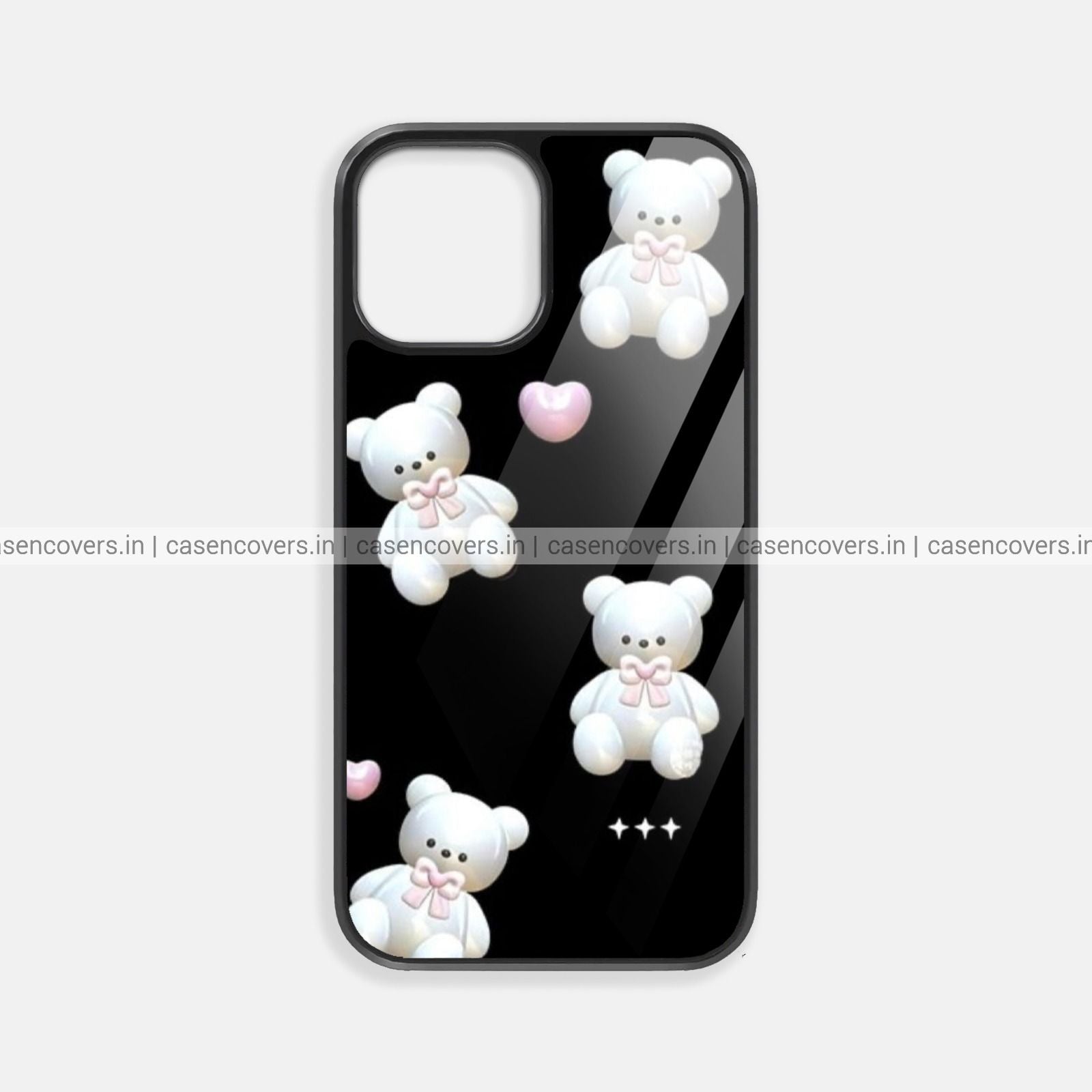 Cute Teddy Black Premium Glossy Phone Case CASE N COVER Cute Teddy Black Premium Glossy Phone Case CASE N COVER