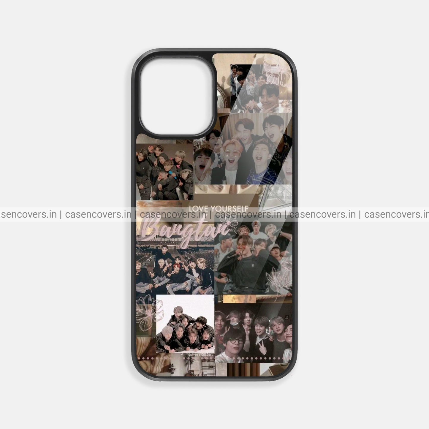 Bangtan Brown Aesthetic Premium Glossy Phone Case
