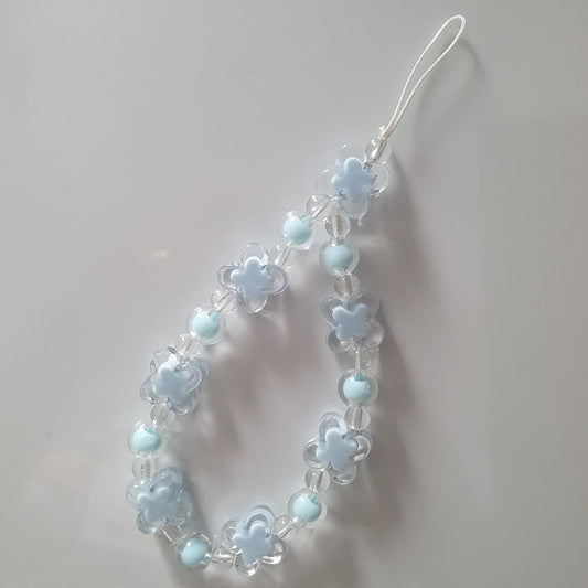 Blue Butterfly Floral Phone Charm