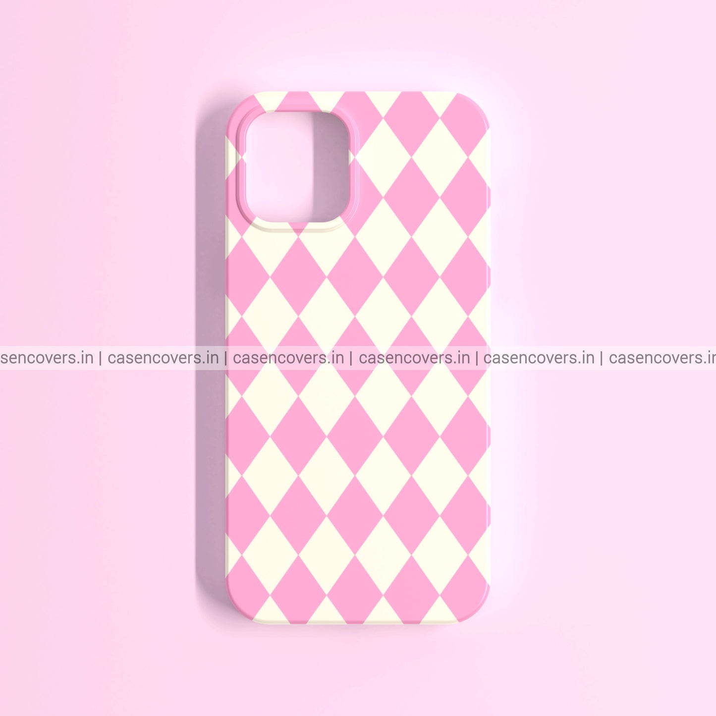 Pink Checks Aesthetic Case