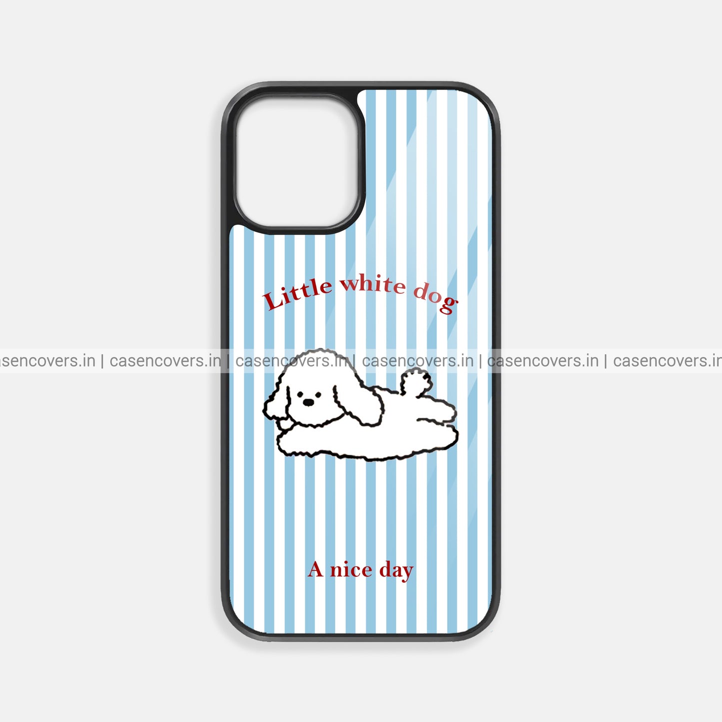 Puppy Stripes Delight Premium Glossy Phone Case
