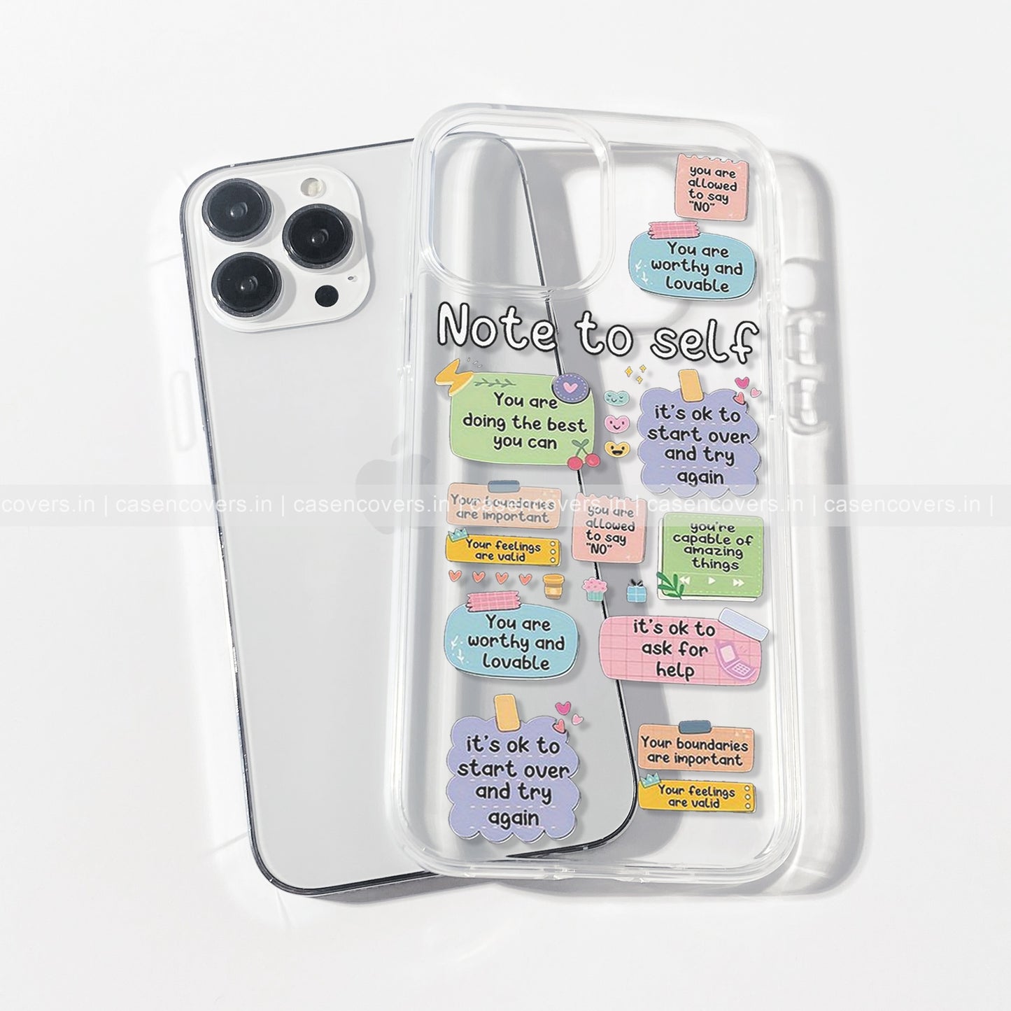 Positive Quotes Clear Phone Case