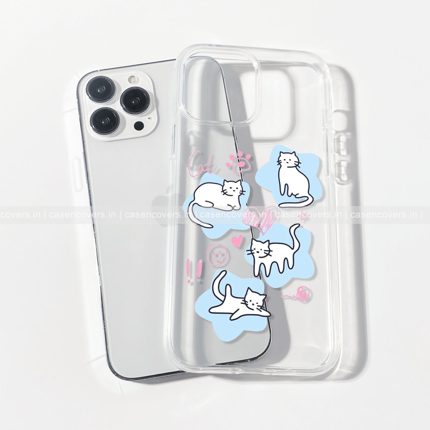 Cute Cat Clear Phone Case