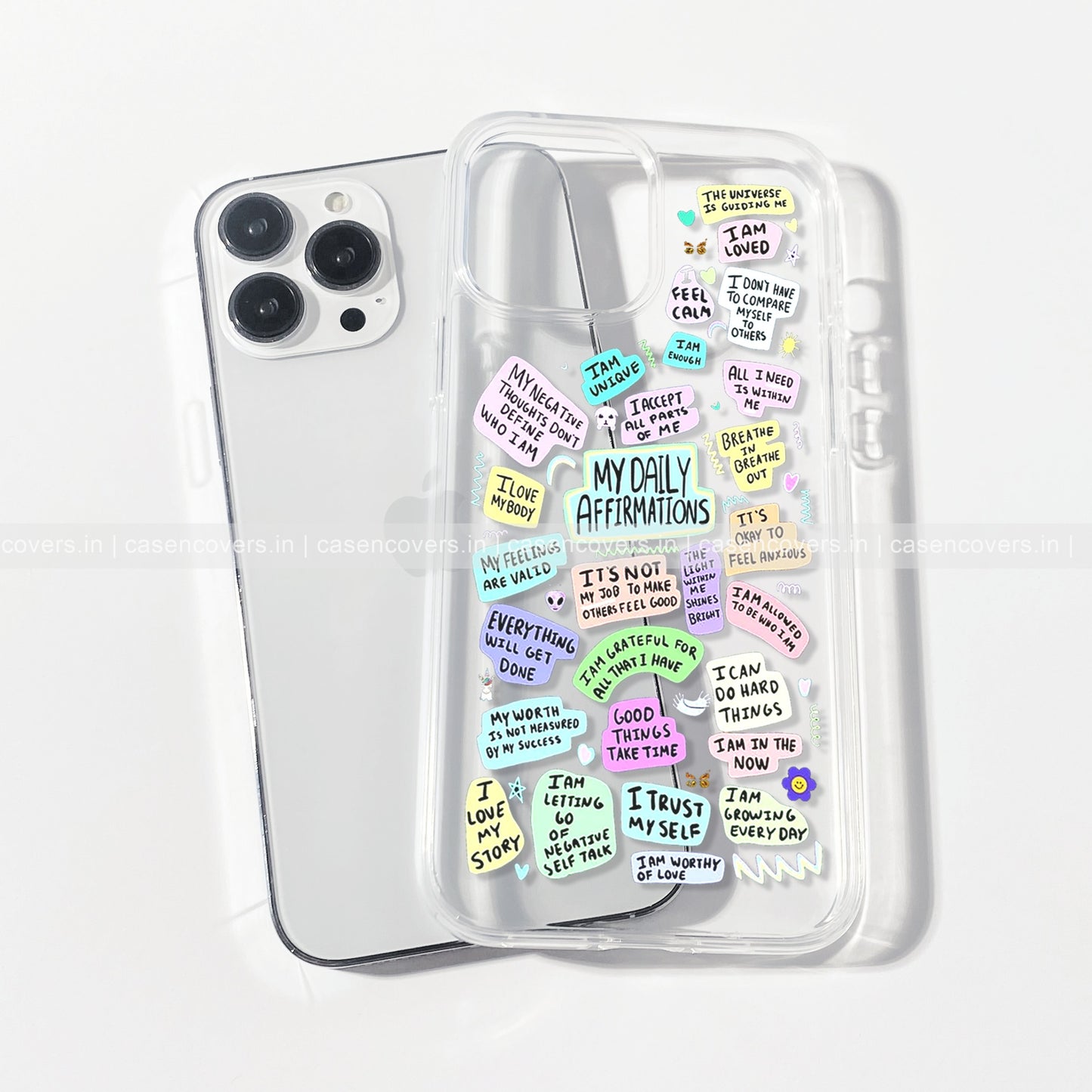 Positive Affirmation Clear Phone Case