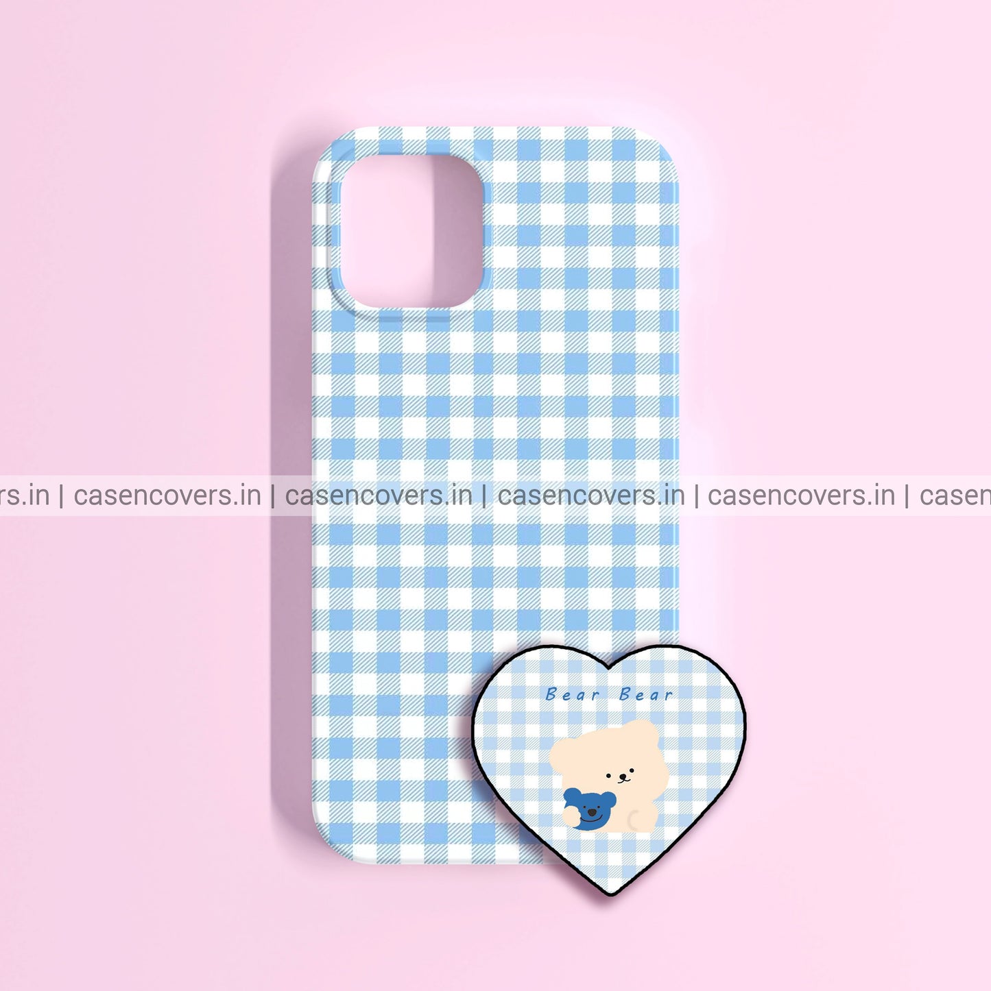 Cute Blue Ghingham Phone Case