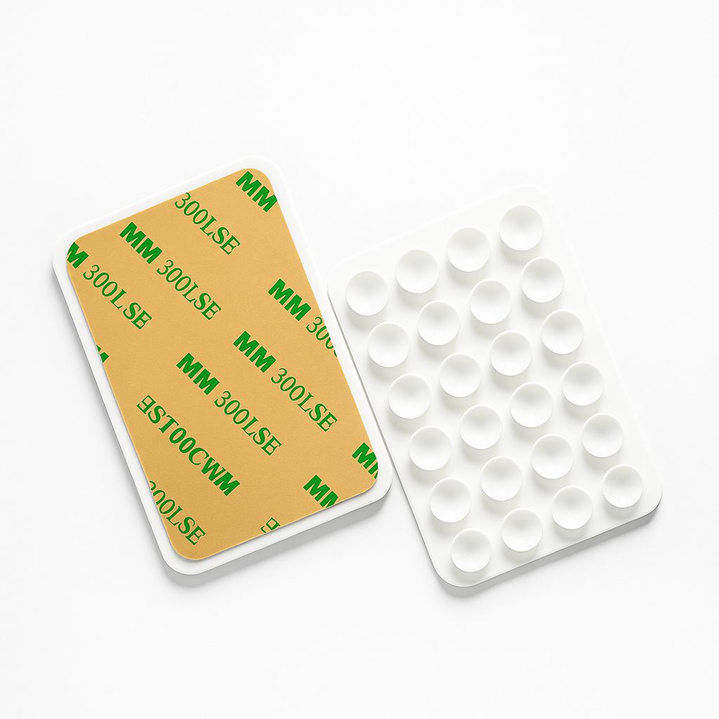 White Soft Silicone Suction Phone Sticky Grip