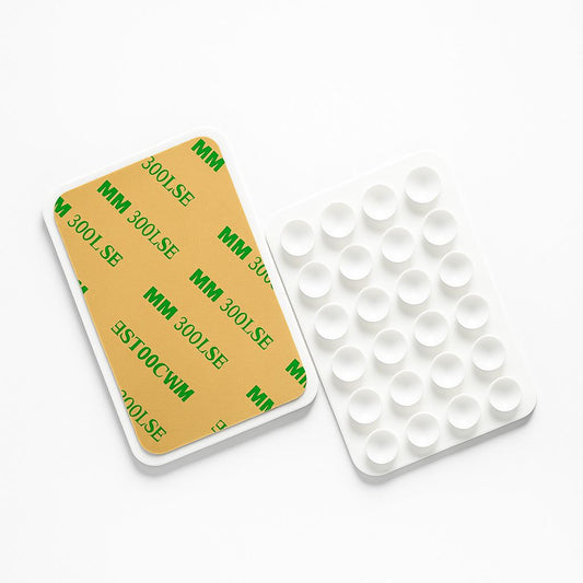 White Soft Silicone Suction Phone Sticky Grip