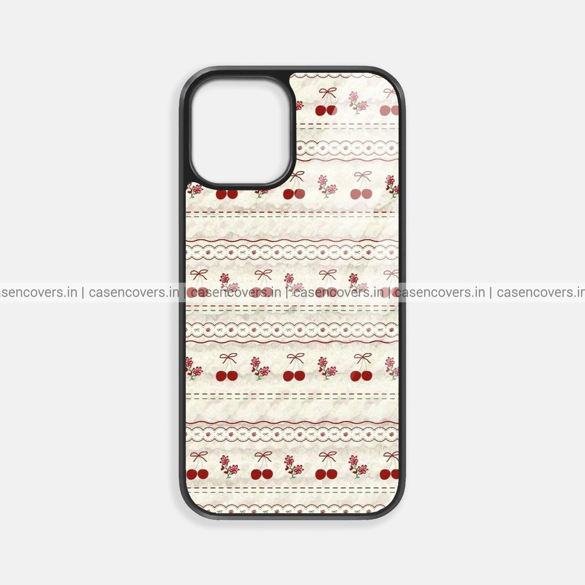 Retro Cherry Garden Premium Glossy Phone Case
