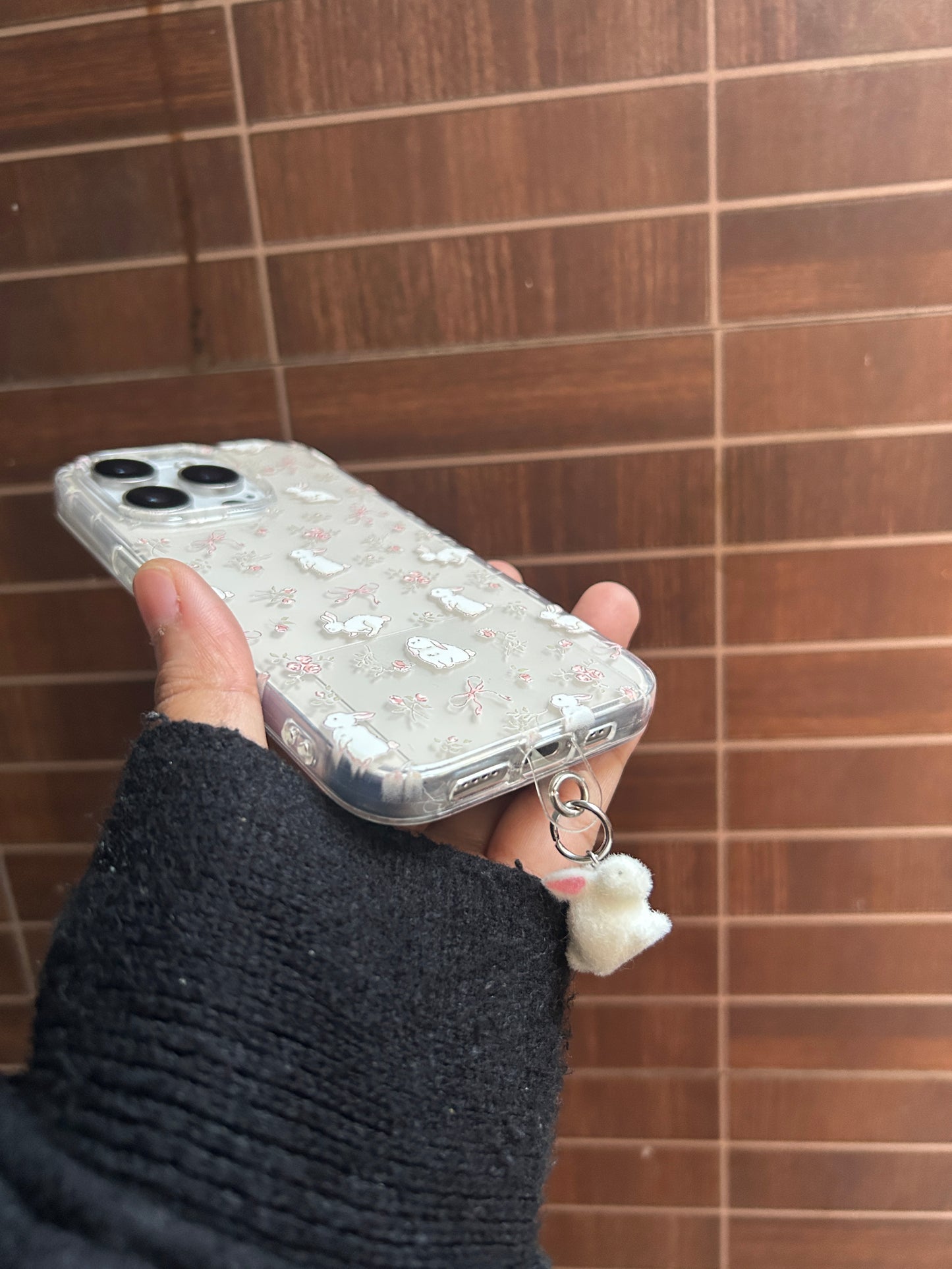 Blossom Bunny Luxe Case With Hanging Bunny