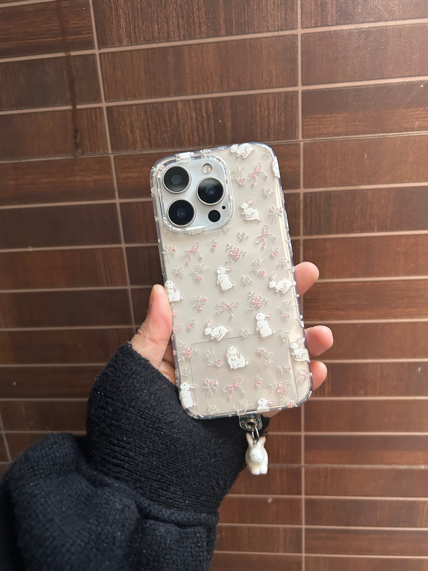 Blossom Bunny Luxe Case With Hanging Bunny