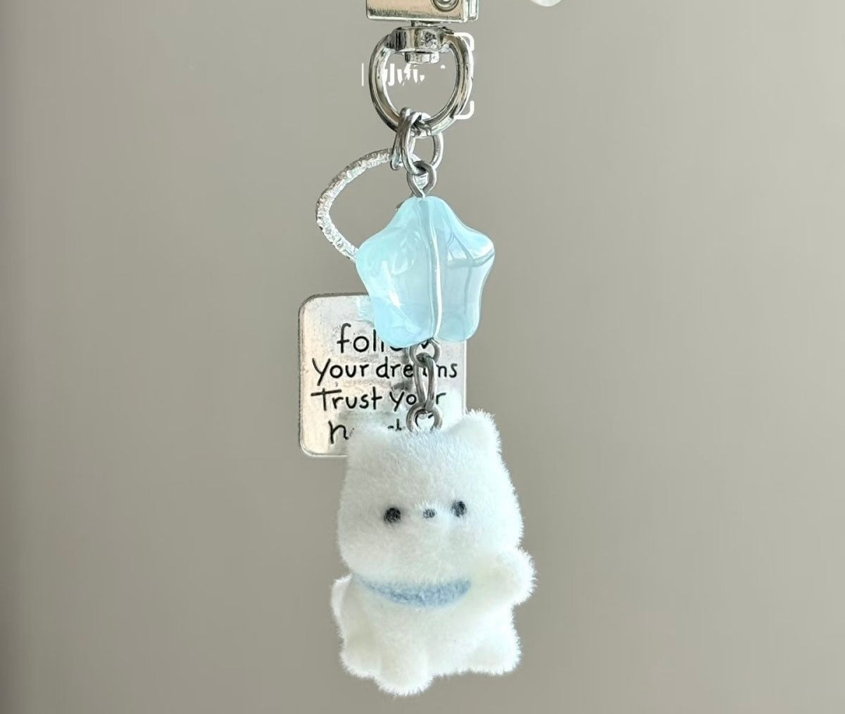 Dreamy Kitty Follow Your Heart Sparkling Star Phone Charm Lanyard