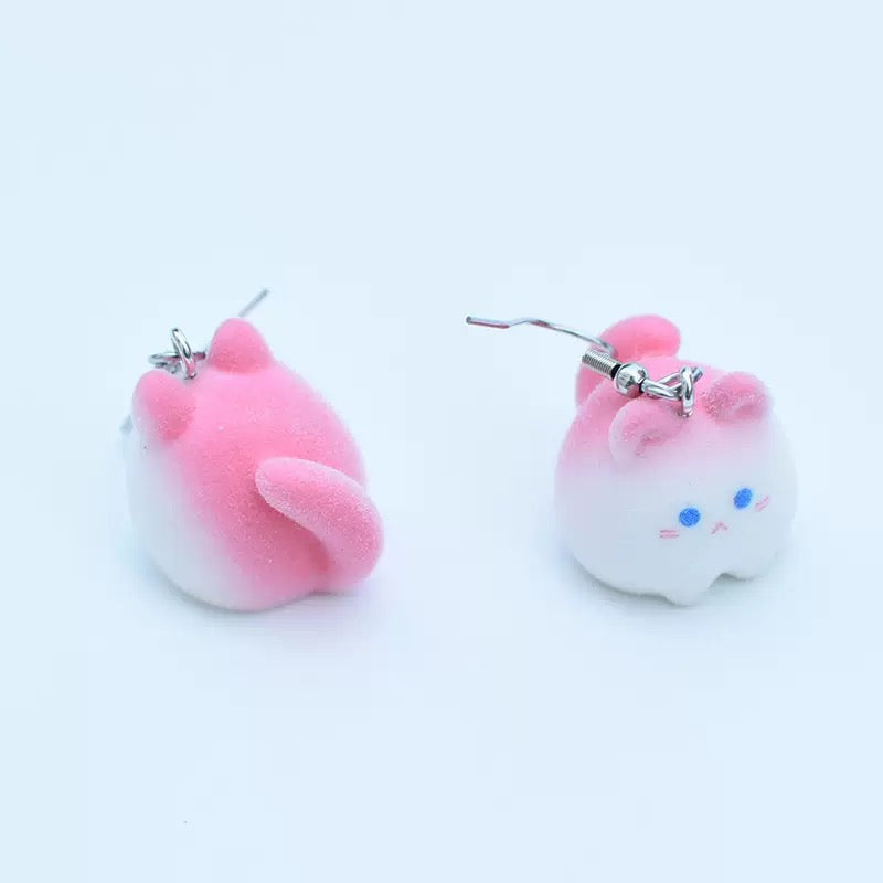 Cute Pink Furr Hanging Phone Charm With Transparent holder