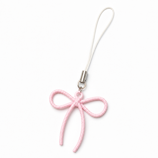 Kawaii Pink Bow Phone Charm
