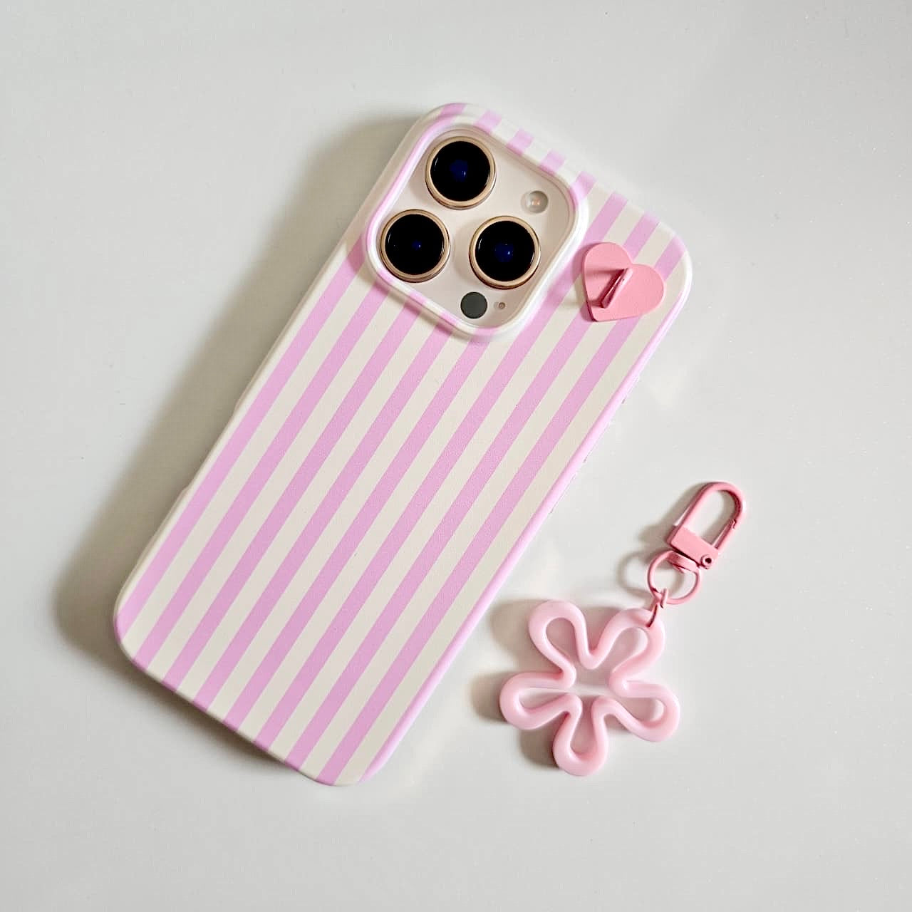 Pink Petal Charm Stripes Case