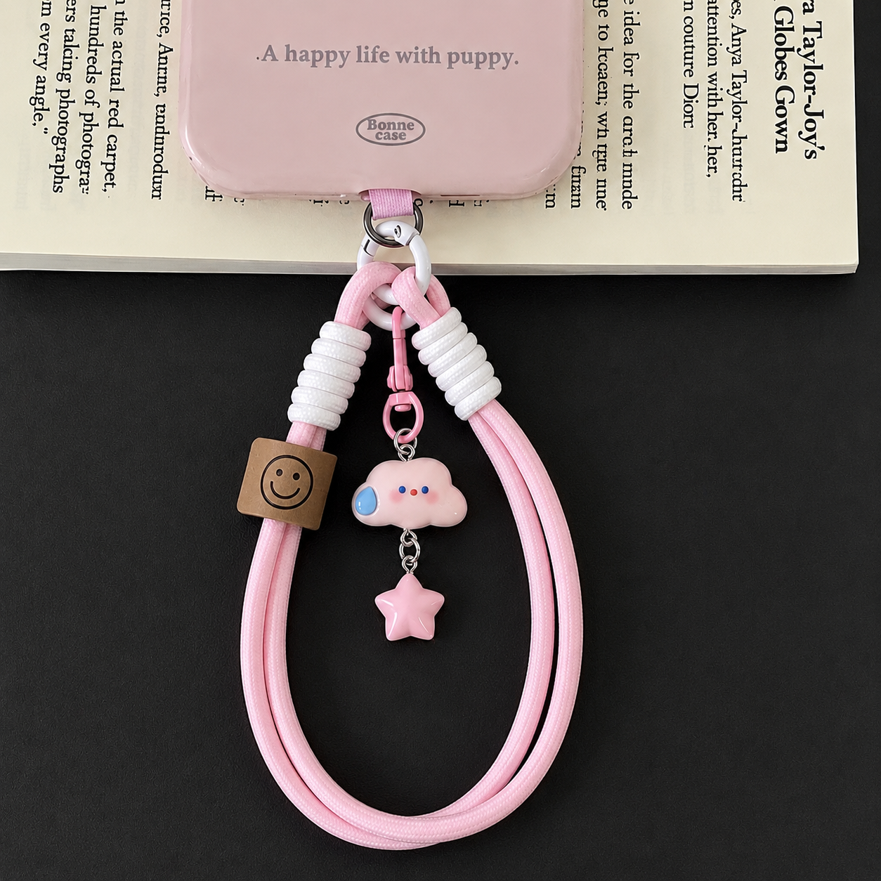 Pink Cloud Pastel Dream Phone Lanyard