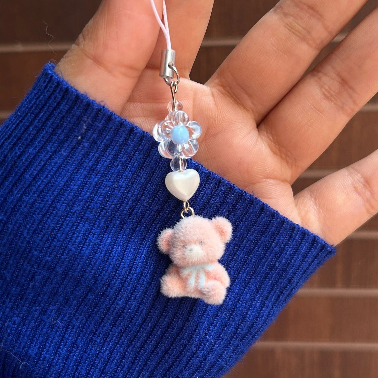 Cute Teddy Character Phone Charm