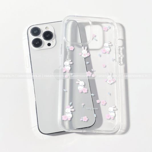 Pink Flower & Bunny Phone Case