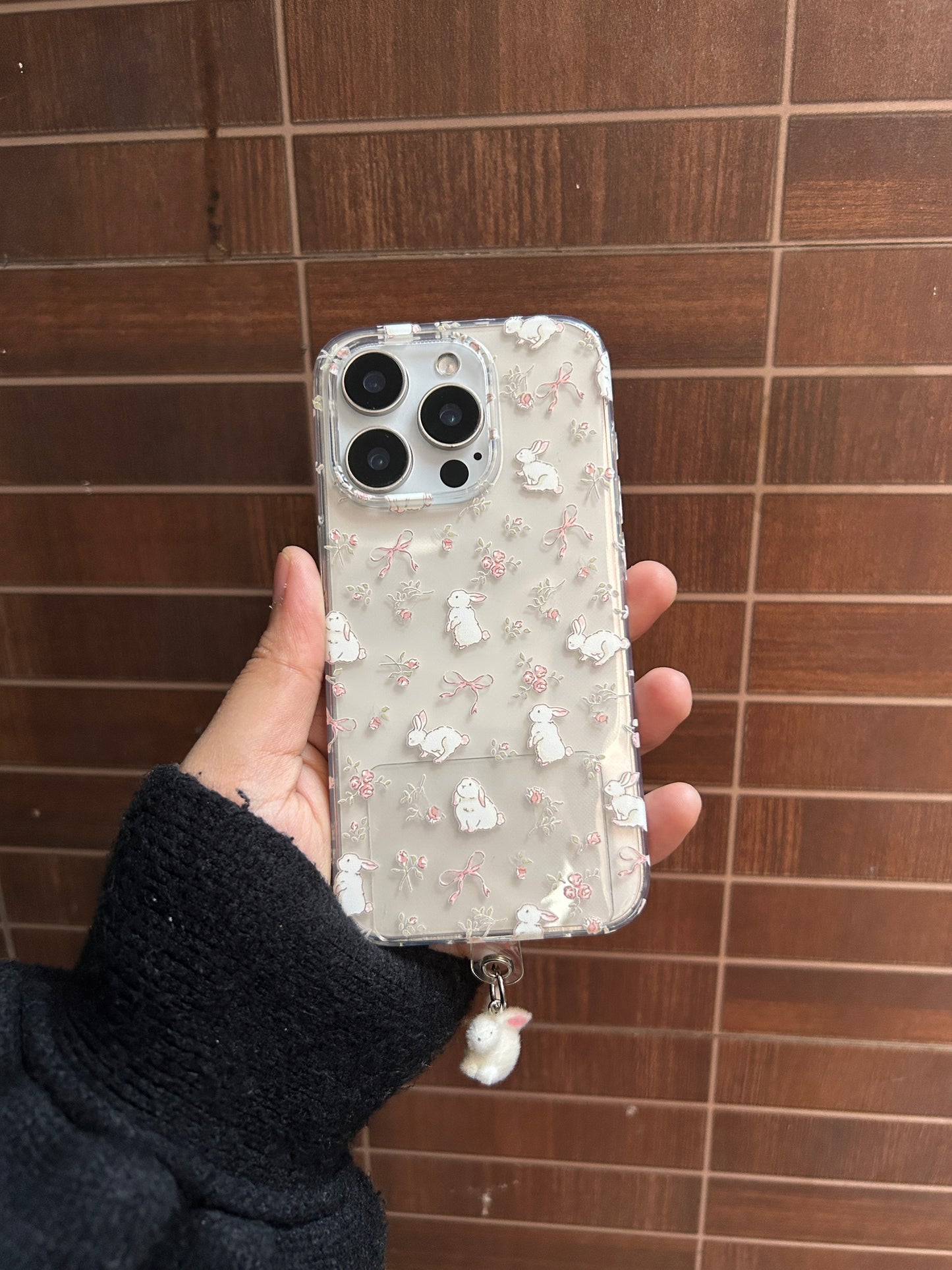 Blossom Bunny Luxe Case With Hanging Bunny