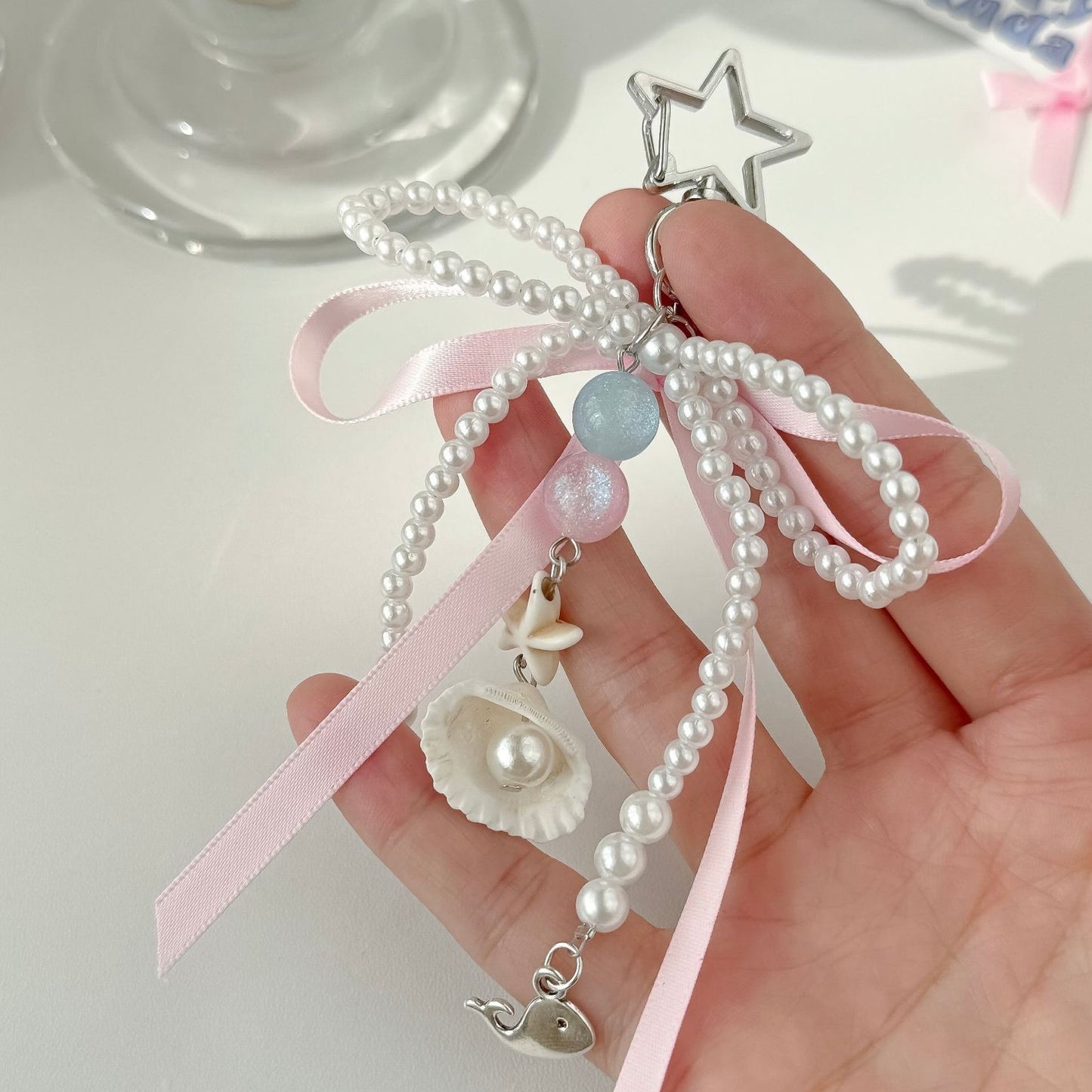 Handmade Dreamy Seashell Pearl Charm