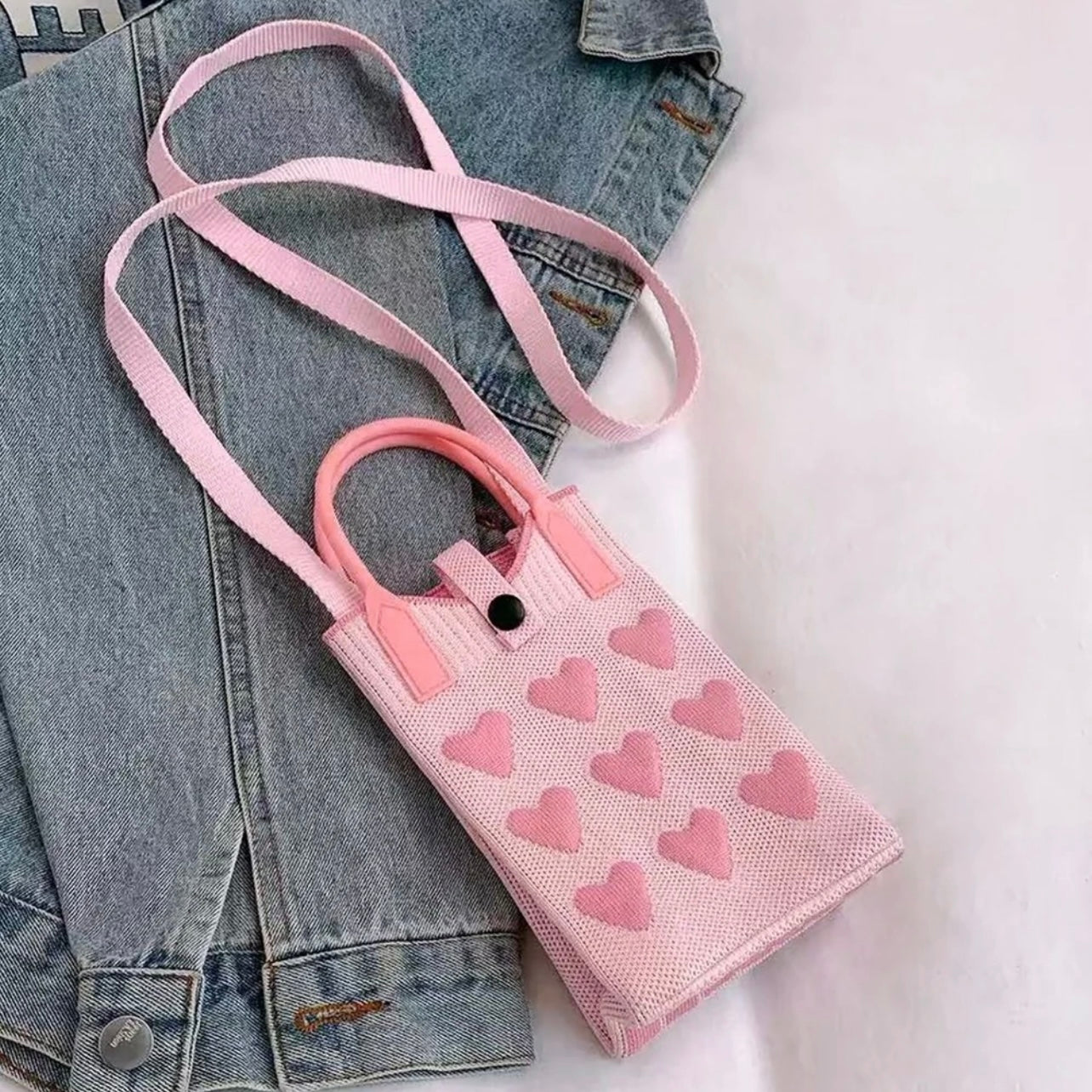 Viral Korean Pink Mobile Sling Pouch